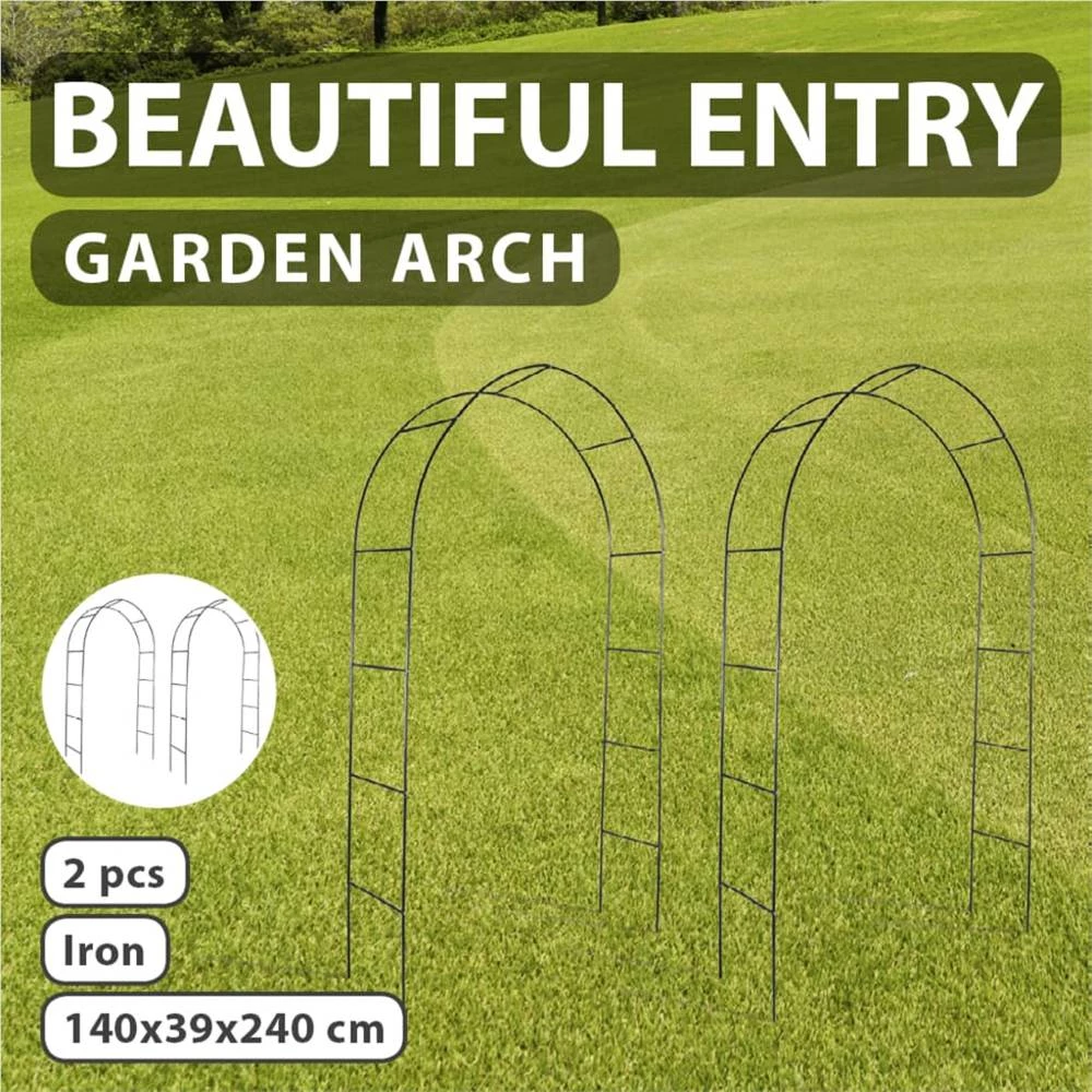 Garden Arch 2 Pcs Climbing Plants - Image 5