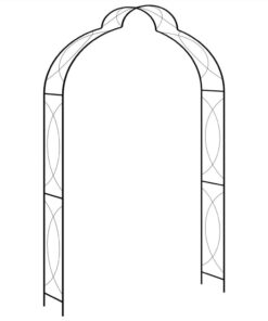 Garden Arch Black 150x34x240 Cm Iron