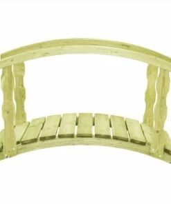 Garden Bridge With Rail 170x74x105 Cm Impregnated Pinewood