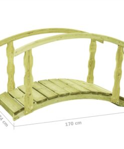 Garden Bridge With Rail 170x74x105 Cm Impregnated Pinewood 6 Garden Bridge With Rail 170x74x105 Cm Impregnated Pinewood -Room Garden Bridge with Rail 170x74x105 cm Impregnated Pinewood 434337 4