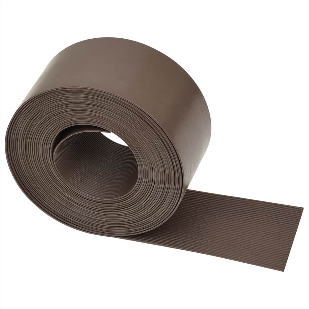 Garden Edging Brown PE 10 m 10 cm Garden Edging Brown PE 10 M 10 Cm -Room Garden Edging Brown PE 10 m 10 cm 465036 2
