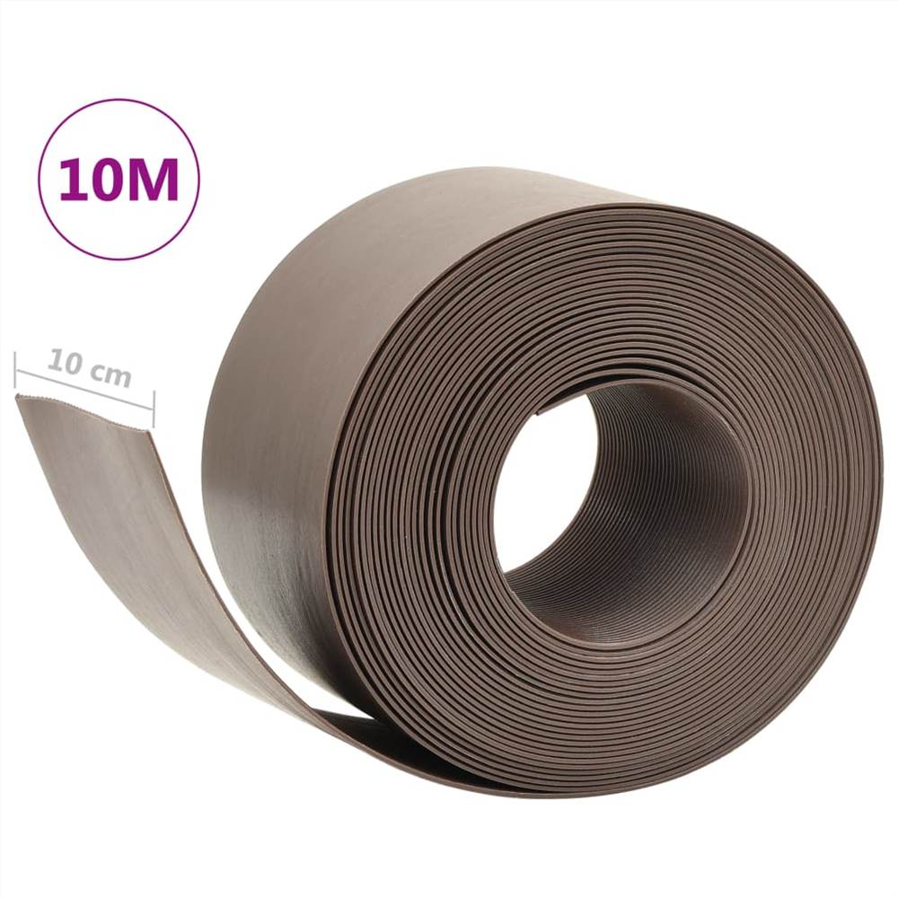 Garden Edging Brown PE 10 m 10 cm Garden Edging Brown PE 10 M 10 Cm -Room Garden Edging Brown PE 10 m 10 cm 465036 5