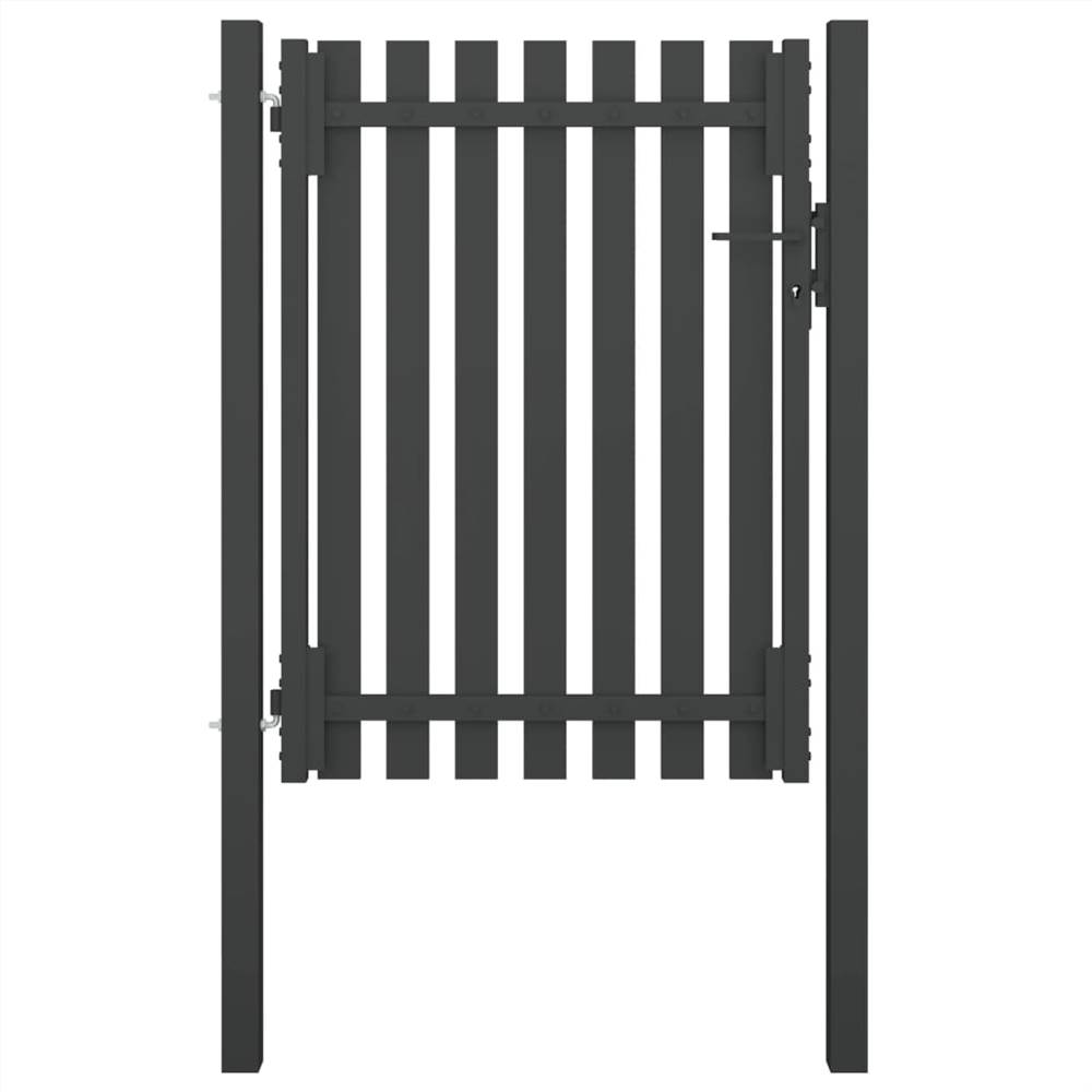 Garden Fence Gate Steel 1x1.75 m Anthracite Garden Fence Gate Steel 1x1.75 M Anthracite -Room Garden Fence Gate Steel 1x1 75 m Anthracite 517655 0