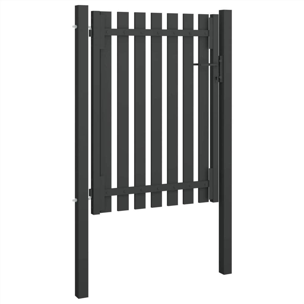 Garden Fence Gate Steel 1x1.75 m Anthracite Garden Fence Gate Steel 1x1.75 M Anthracite -Room Garden Fence Gate Steel 1x1 75 m Anthracite 517655 1