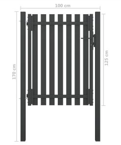 Garden Fence Gate Steel 1x1.75 M Anthracite 5 Garden Fence Gate Steel 1x1.75 M Anthracite -Room Garden Fence Gate Steel 1x1 75 m Anthracite 517655 3