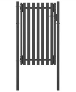Garden Fence Gate Steel 1x2 M Anthracite