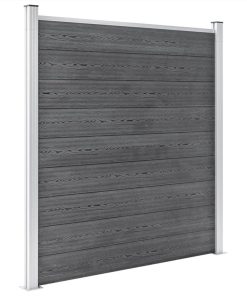 Garden Fence WPC 526x186 Cm Grey -Room Garden Fence WPC 526x186 cm Grey 488192 3