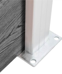 Garden Fence WPC 526x186 Cm Grey -Room Garden Fence WPC 526x186 cm Grey 488192 5