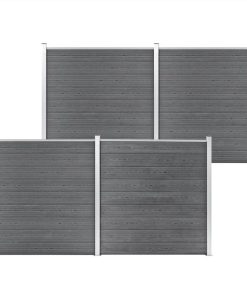 Garden Fence WPC 699x186 Cm Grey
