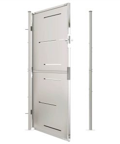 Garden Gate 100x180 Cm Stainless Steel 6 Garden Gate 100x180 Cm Stainless Steel -Room Garden Gate 100x180 cm Stainless Steel 512573 4