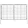 Garden Gate Galvanised Steel 306x200 Cm Silver -Room Garden Gate Galvanised Steel 306x200 cm Silver 447720 0