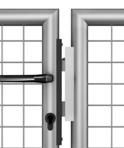 Garden Gate Galvanised Steel 306x200 Cm Silver -Room Garden Gate Galvanised Steel 306x200 cm Silver 447720 3