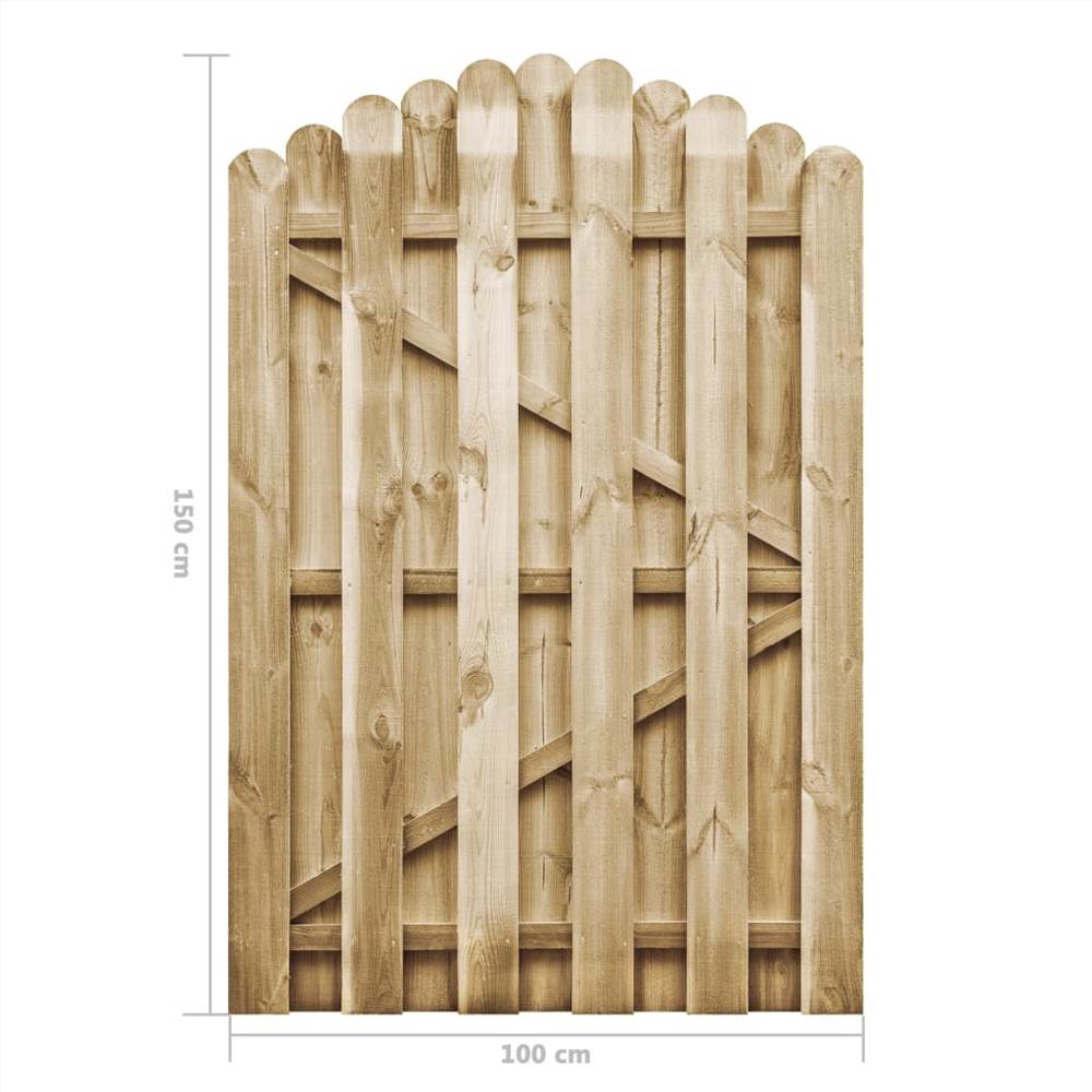 Garden Gate Impregnated Pinewood 100x150 cm Garden Gate Impregnated Pinewood 100x150 Cm -Room Garden Gate Impregnated Pinewood 100x150 cm 487214 4