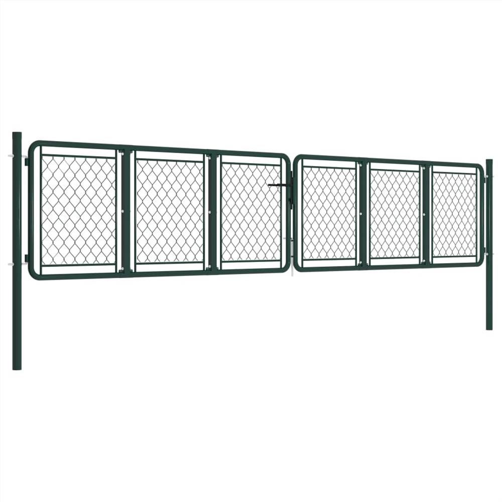 Garden Gate Steel 400x75 cm Green Garden Gate Steel 400x75 Cm Green -Room Garden Gate Steel 400x75 cm Green 440063 1
