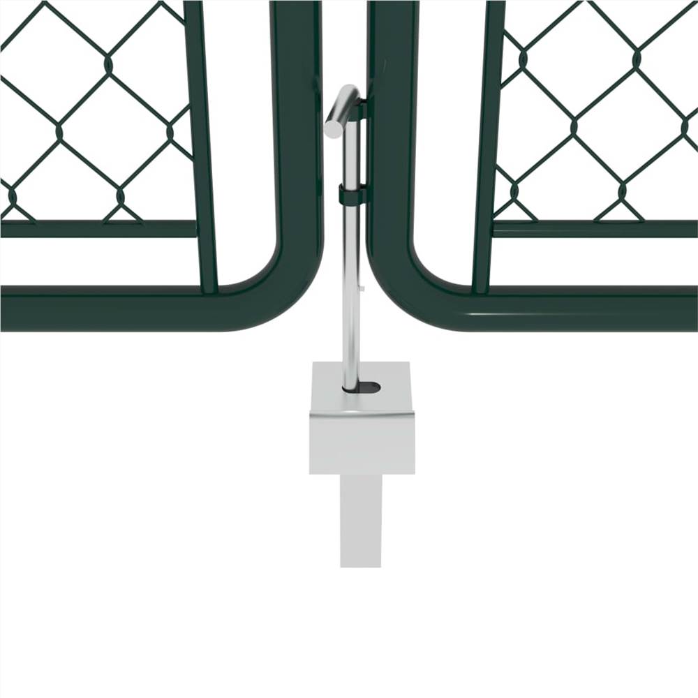 Garden Gate Steel 400x75 cm Green Garden Gate Steel 400x75 Cm Green -Room Garden Gate Steel 400x75 cm Green 440063 3