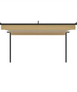 Garden Gazebo With Retractable Roof 4x3 M Taupe -Room Garden Gazebo with Retractable Roof 4x3 m Taupe 512904 2