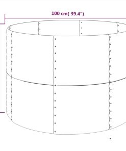 Garden Planter Powder-coated Steel 100x100x68 Cm Brown -Room Garden Planter Powder coated Steel 100x100x68 cm Brown 515785 3