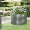 Garden Planter Powder-coated Steel 100x100x68 Cm Grey -Room Garden Planter Powder coated Steel 100x100x68 cm Grey 515684 0