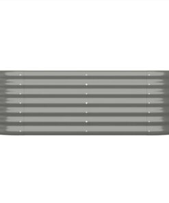 Garden Planter Powder-coated Steel 114x40x36 Cm Grey -Room Garden Planter Powder coated Steel 114x40x36 cm Grey 509294 2