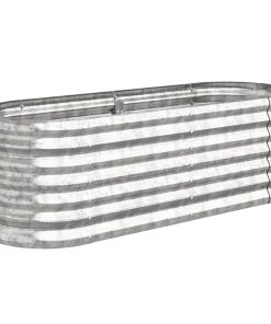 Garden Planter Powder-coated Steel 114x40x36 Cm Silver 3 Garden Planter Powder-coated Steel 114x40x36 Cm Silver -Room Garden Planter Powder coated Steel 114x40x36 cm Silver 509276 1