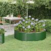 Garden Planter Powder-coated Steel 140x140x36 Cm Green -Room Garden Planter Powder coated Steel 140x140x36 cm Green 516224 0