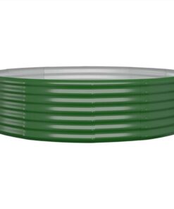 Garden Planter Powder-coated Steel 140x140x36 Cm Green -Room Garden Planter Powder coated Steel 140x140x36 cm Green 516224 1