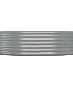 Garden Planter Powder-coated Steel 140x140x36 Cm Grey -Room Garden Planter Powder coated Steel 140x140x36 cm Grey 516220 2