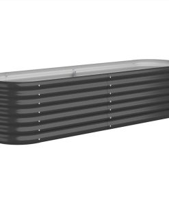 Garden Planter Powder-coated Steel 152x40x36 Cm Anthracite -Room Garden Planter Powder coated Steel 152x40x36 cm Anthracite 509283 1