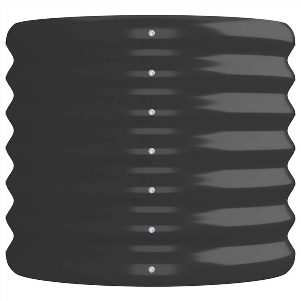 Garden Planter Powder-coated Steel 152x40x36 Cm Anthracite - Image 4