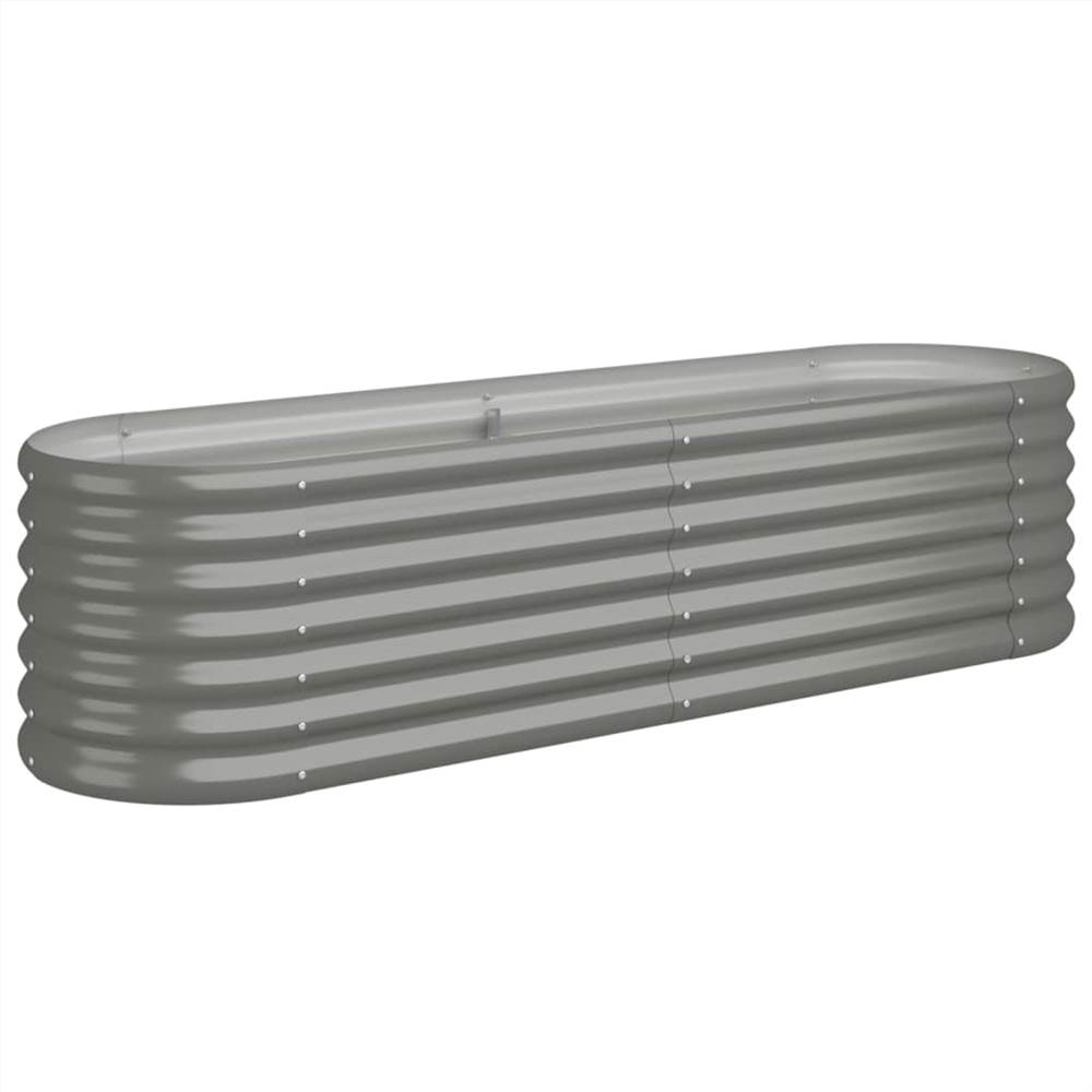 Garden Planter Powder-coated Steel 152x40x36 cm Grey Garden Planter Powder-coated Steel 152x40x36 Cm Grey -Room Garden Planter Powder coated Steel 152x40x36 cm Grey 509280 1