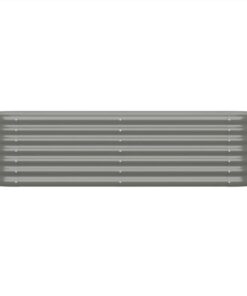 Garden Planter Powder-coated Steel 152x40x36 Cm Grey 4 Garden Planter Powder-coated Steel 152x40x36 Cm Grey -Room Garden Planter Powder coated Steel 152x40x36 cm Grey 509280 2