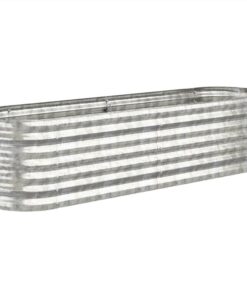 Garden Planter Powder-coated Steel 152x40x36 Cm Silver -Room Garden Planter Powder coated Steel 152x40x36 cm Silver 509282 1