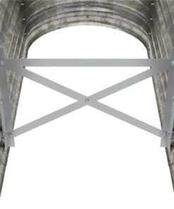 Garden Planter Powder-coated Steel 152x40x36 Cm Silver -Room Garden Planter Powder coated Steel 152x40x36 cm Silver 509282 4