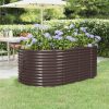Garden Planter Powder-coated Steel 175x100x68 Cm Brown 2 Garden Planter Powder-coated Steel 175x100x68 Cm Brown -Room Garden Planter Powder coated Steel 175x100x68 cm Brown 515788 0