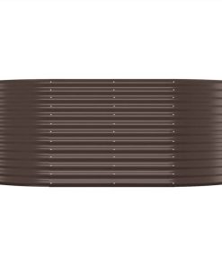 Garden Planter Powder-coated Steel 175x100x68 Cm Brown -Room Garden Planter Powder coated Steel 175x100x68 cm Brown 515788 2