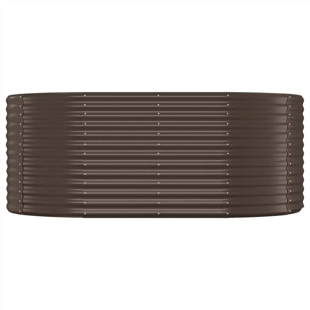 Garden Planter Powder-coated Steel 175x100x68 Cm Brown - Image 3