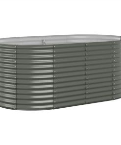 Garden Planter Powder-coated Steel 175x100x68 Cm Grey -Room Garden Planter Powder coated Steel 175x100x68 cm Grey 515705 1