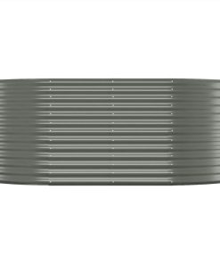 Garden Planter Powder-coated Steel 175x100x68 Cm Grey -Room Garden Planter Powder coated Steel 175x100x68 cm Grey 515705 2