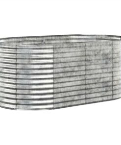 Garden Planter Powder-coated Steel 175x100x68 Cm Silver 3 Garden Planter Powder-coated Steel 175x100x68 Cm Silver -Room Garden Planter Powder coated Steel 175x100x68 cm Silver 515716 1