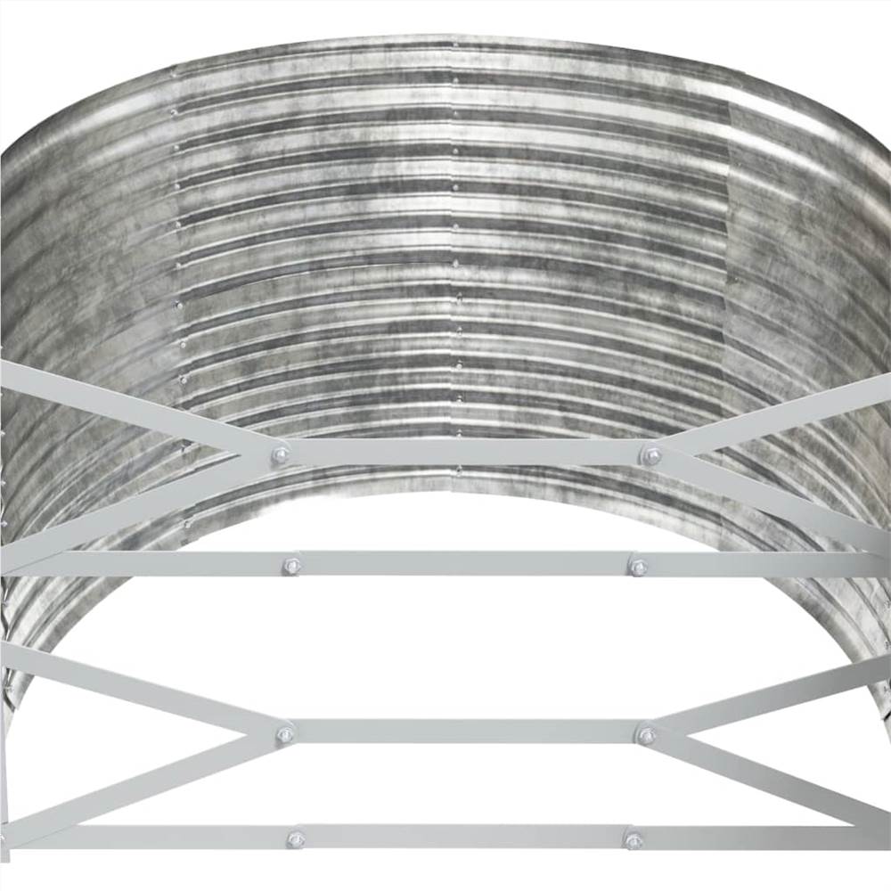 Garden Planter Powder-coated Steel 175x100x68 cm Silver Garden Planter Powder-coated Steel 175x100x68 Cm Silver -Room Garden Planter Powder coated Steel 175x100x68 cm Silver 515716 4