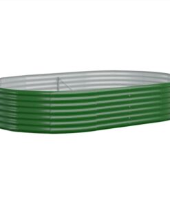 Garden Planter Powder-coated Steel 214x140x36 Cm Green 3 Garden Planter Powder-coated Steel 214x140x36 Cm Green -Room Garden Planter Powder coated Steel 214x140x36 cm Green 516152 1