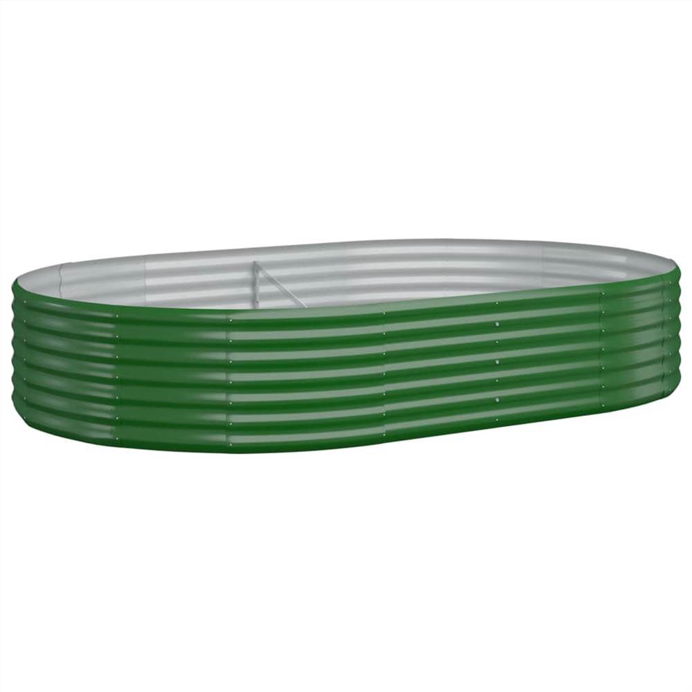 Garden Planter Powder-coated Steel 214x140x36 cm Green Garden Planter Powder-coated Steel 214x140x36 Cm Green -Room Garden Planter Powder coated Steel 214x140x36 cm Green 516152 1
