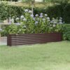 Garden Planter Powder-coated Steel 224x40x36 Cm Brown -Room Garden Planter Powder coated Steel 224x40x36 cm Brown 509293 0