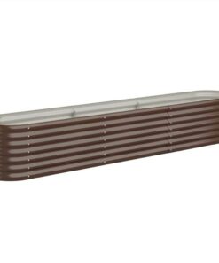 Garden Planter Powder-coated Steel 224x40x36 Cm Brown 3 Garden Planter Powder-coated Steel 224x40x36 Cm Brown -Room Garden Planter Powder coated Steel 224x40x36 cm Brown 509293 1