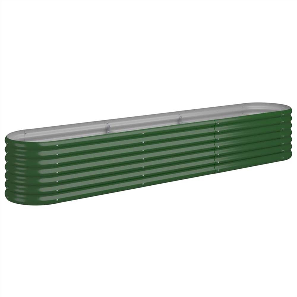 Garden Planter Powder-coated Steel 224x40x36 cm Green Garden Planter Powder-coated Steel 224x40x36 Cm Green -Room Garden Planter Powder coated Steel 224x40x36 cm Green 509278 1