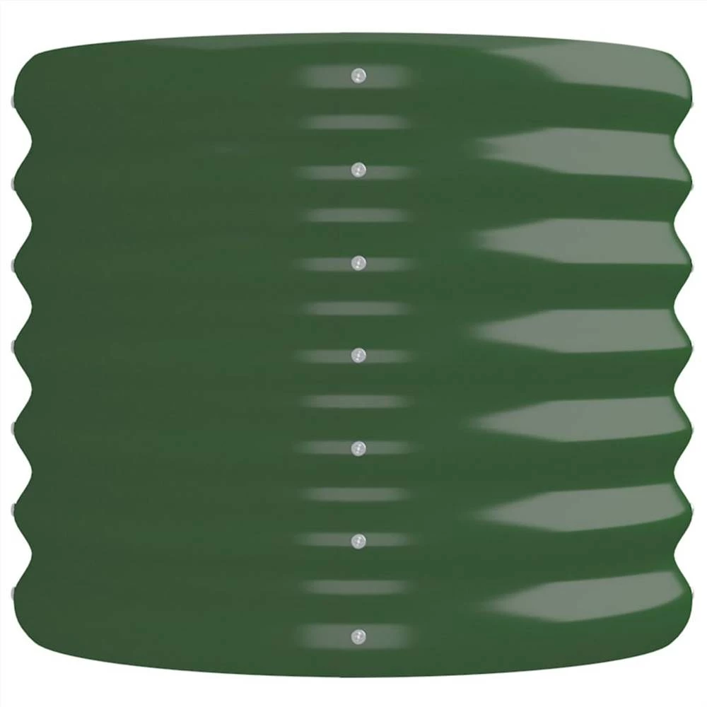Garden Planter Powder-coated Steel 224x40x36 Cm Green - Image 4