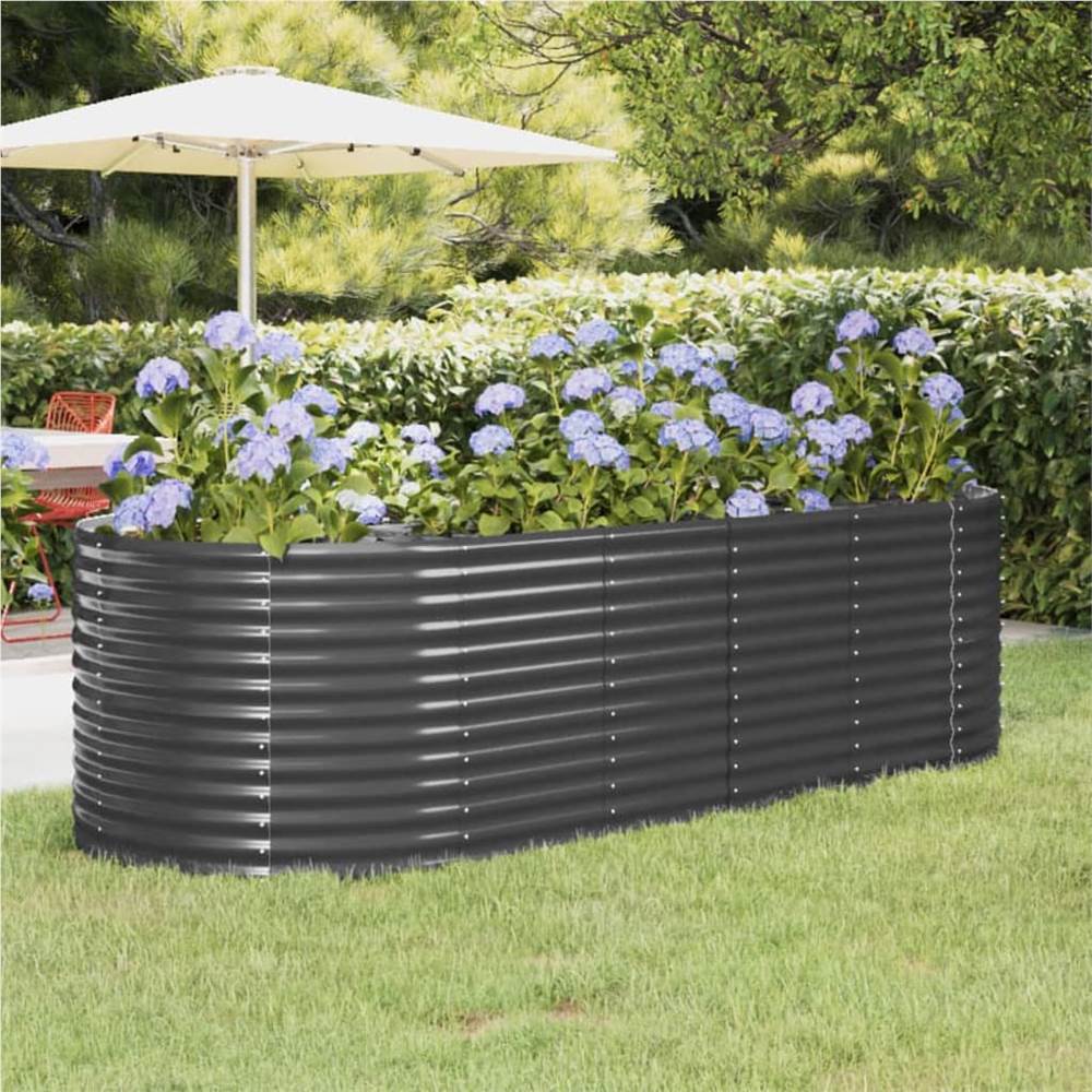 Garden Planter Powder-coated Steel 249x100x68 cm Anthracite Garden Planter Powder-coated Steel 249x100x68 Cm Anthracite -Room Garden Planter Powder coated Steel 249x100x68 cm Anthracite 515715 0