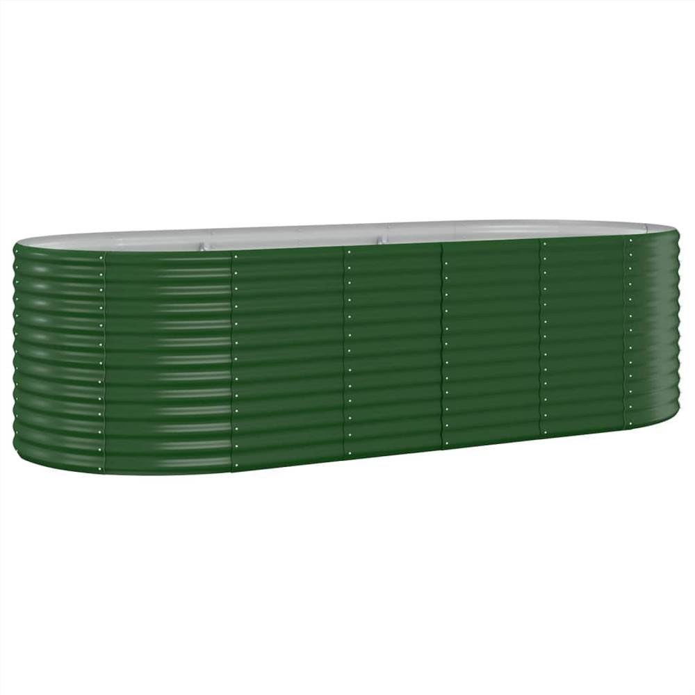 Garden Planter Powder-coated Steel 249x100x68 cm Green Garden Planter Powder-coated Steel 249x100x68 Cm Green -Room Garden Planter Powder coated Steel 249x100x68 cm Green 515718 1