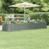 Garden Planter Powder-coated Steel 296x80x36 Cm Grey -Room Garden Planter Powder coated Steel 296x80x36 cm Grey 515024 0