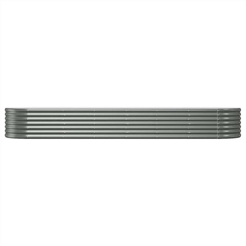 Garden Planter Powder-coated Steel 296x80x36 Cm Grey - Image 3